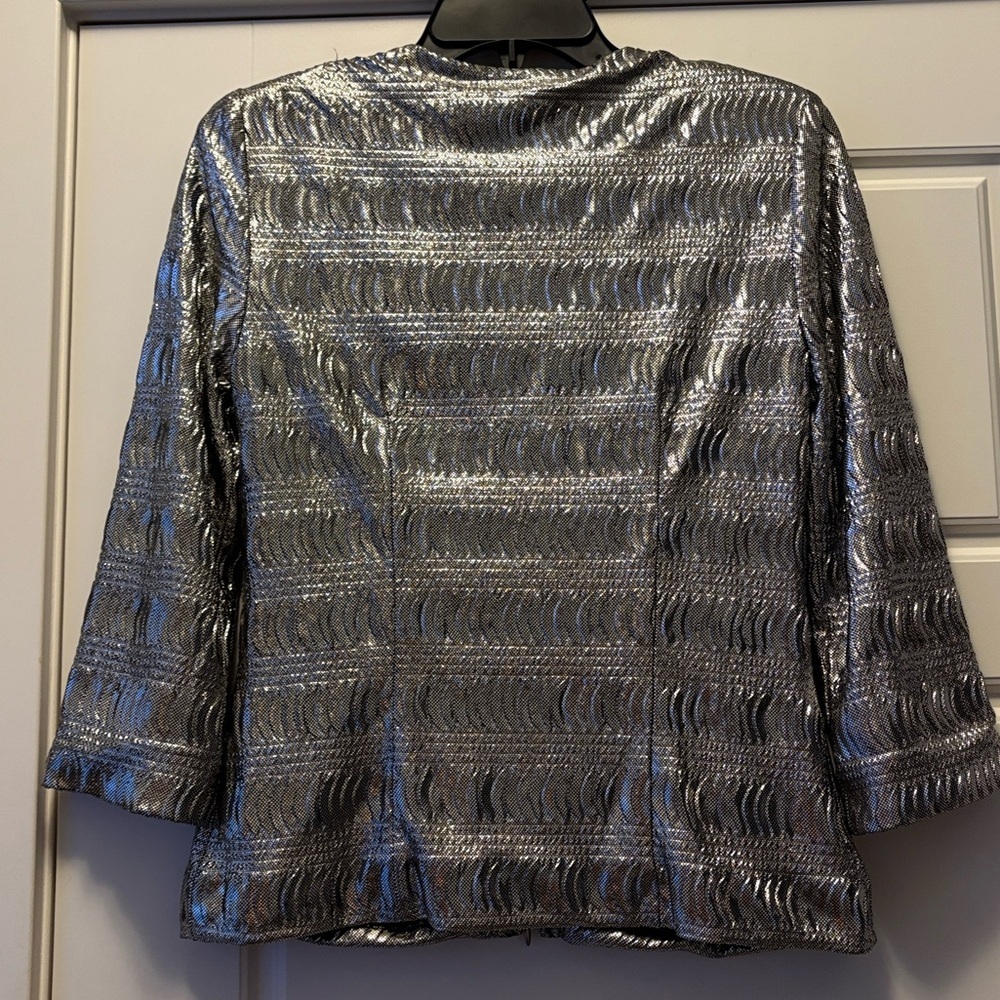 Vintage Silver Metallic Jacket size S. - Picture 7 of 9